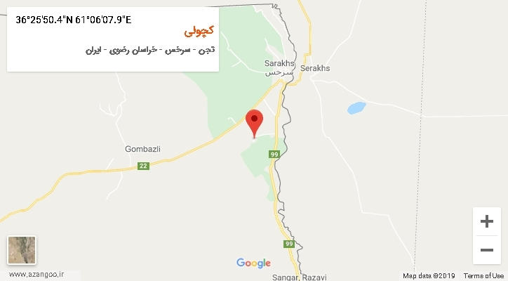روستای کچولی بر روی نقشه
