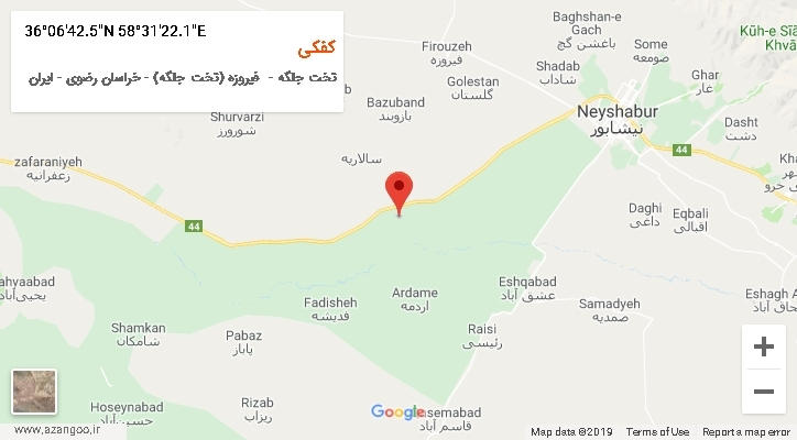 روستای کفکی بر روی نقشه