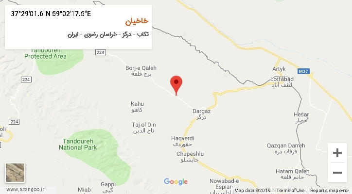 روستای خاخیان بر روی نقشه