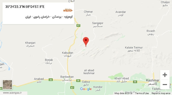 روستای خانقاه بر روی نقشه