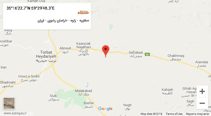 روستای خانقاه بر روی نقشه