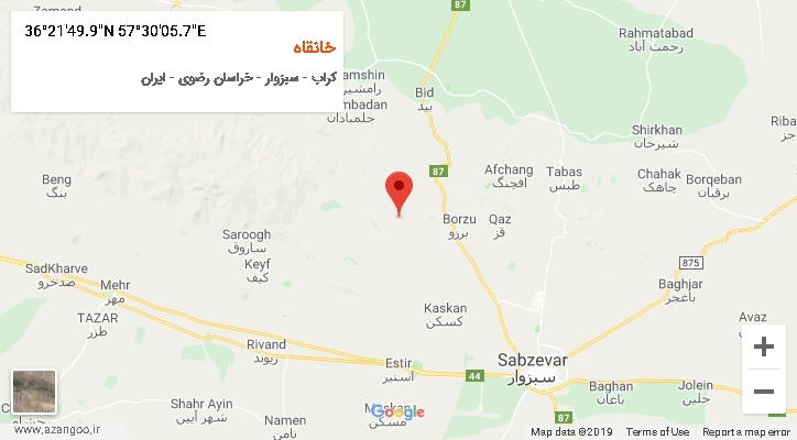 روستای خانقاه بر روی نقشه