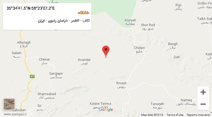 روستای خانقاه بر روی نقشه