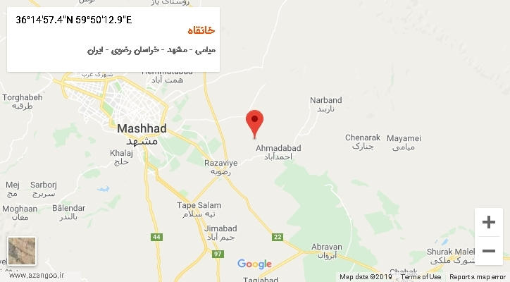 روستای خانقاه بر روی نقشه