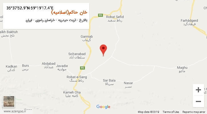 روستای خان حاکم(اسلامیه) بر روی نقشه