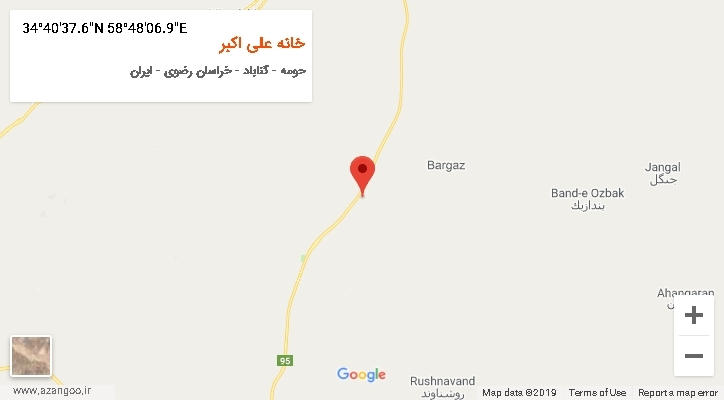 روستای خانه علی اکبر بر روی نقشه