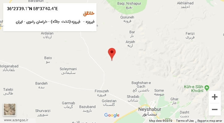 روستای خانلق بر روی نقشه
