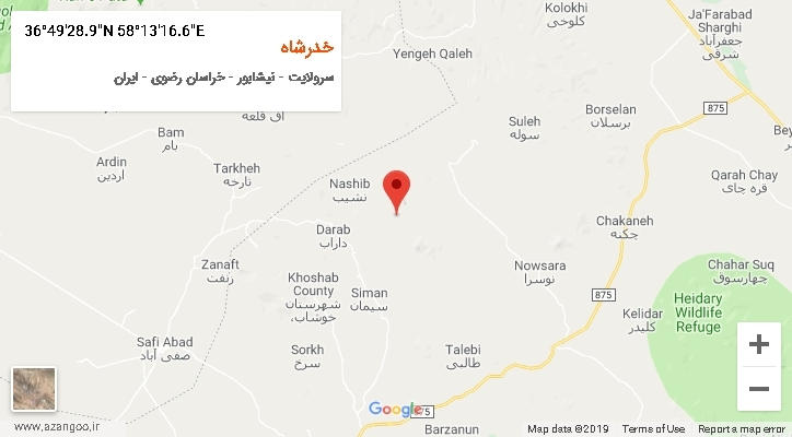 روستای خدرشاه بر روی نقشه