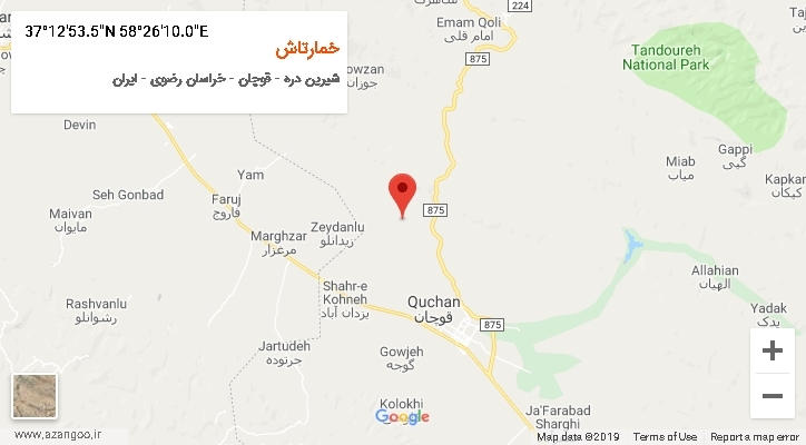 روستای خمارتاش بر روی نقشه