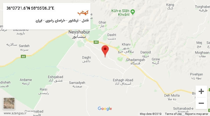 روستای کهناب بر روی نقشه