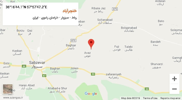 روستای خنجرآباد بر روی نقشه