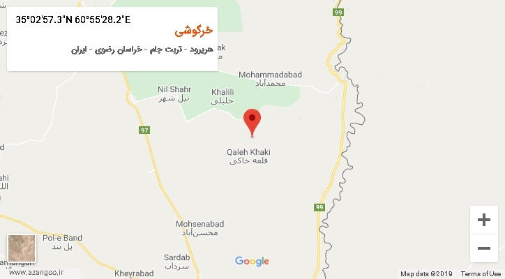روستای خرگوشی بر روی نقشه