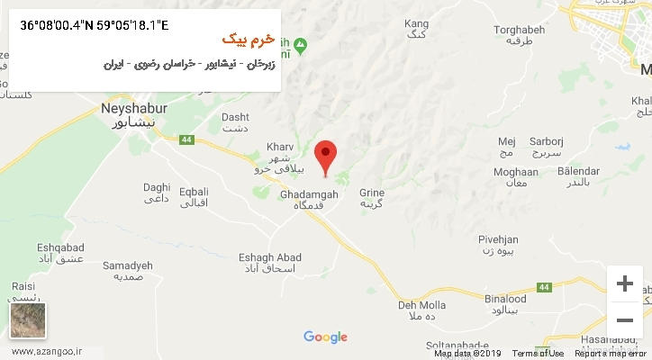 روستای خرم بیک بر روی نقشه