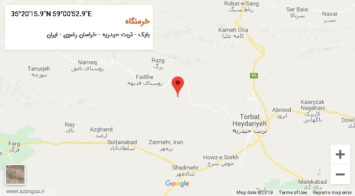 روستای خرمنگاه بر روی نقشه