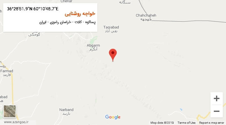 روستای خواجه روشنایی بر روی نقشه