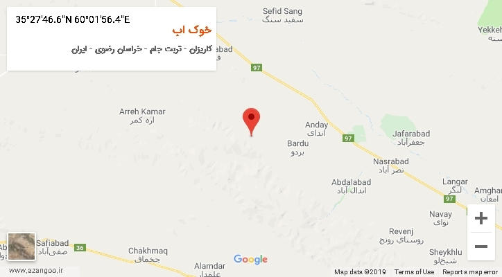 روستای خوک اب بر روی نقشه