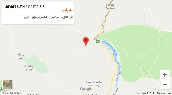 روستای خیرآباد بر روی نقشه