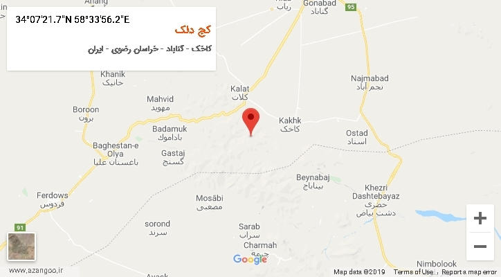 روستای کج دلک بر روی نقشه