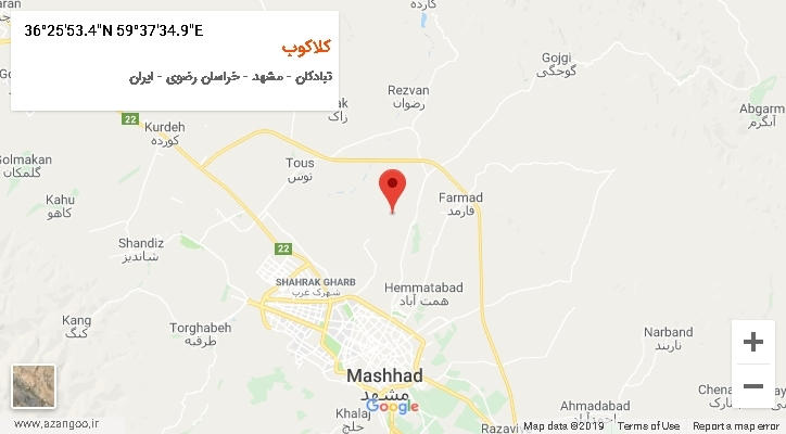 روستای کلاکوب بر روی نقشه