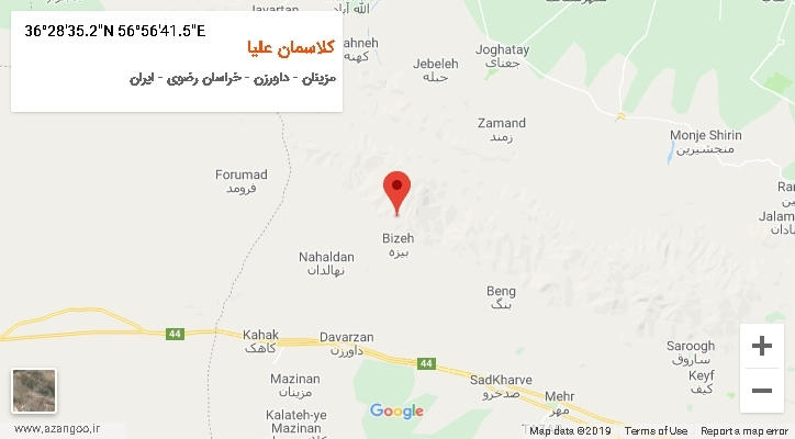 روستای کلاسمان علیا بر روی نقشه
