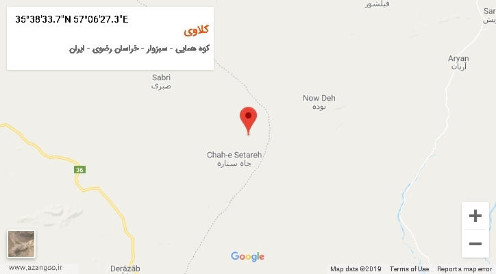 روستای کلاوی بر روی نقشه
