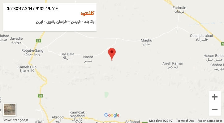 روستای کلفنتوه بر روی نقشه