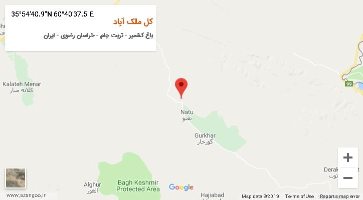 روستای کل ملک آباد بر روی نقشه
