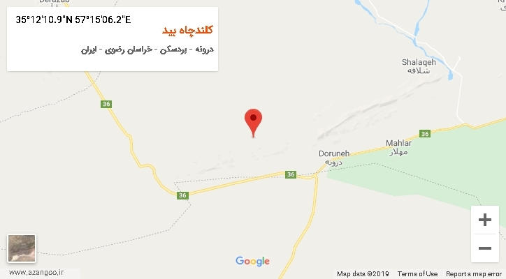 روستای کلندچاه بید بر روی نقشه