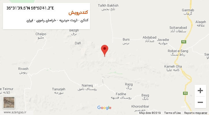 روستای کنددرویش بر روی نقشه