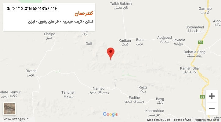روستای کندرحمان بر روی نقشه