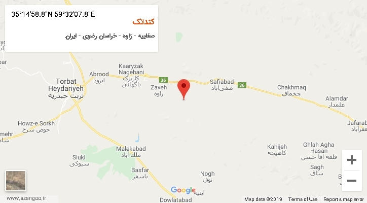 روستای کندتک بر روی نقشه