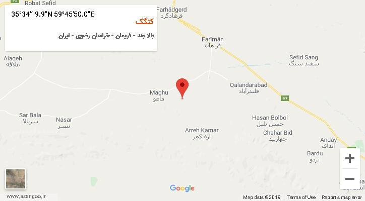 روستای کنگک بر روی نقشه