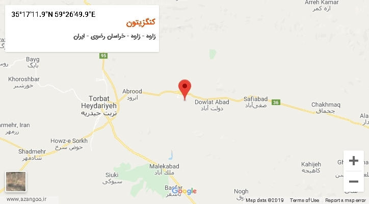 روستای کنگزیتون بر روی نقشه