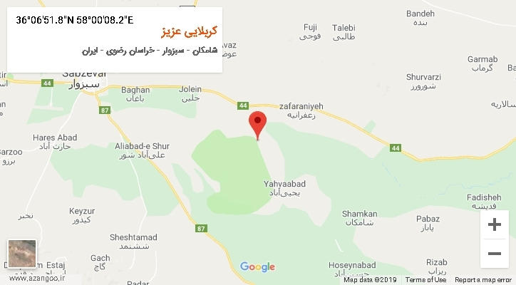 روستای کربلایی عزیز بر روی نقشه