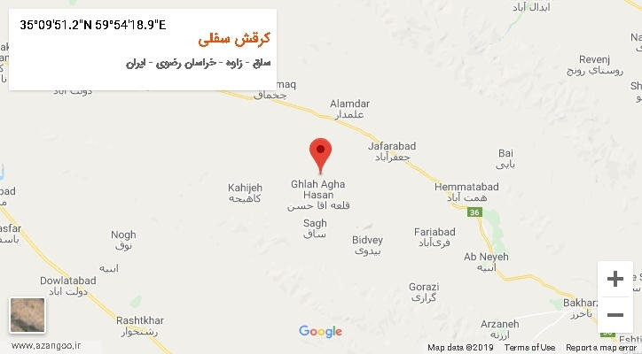 روستای کرقش سفلی بر روی نقشه