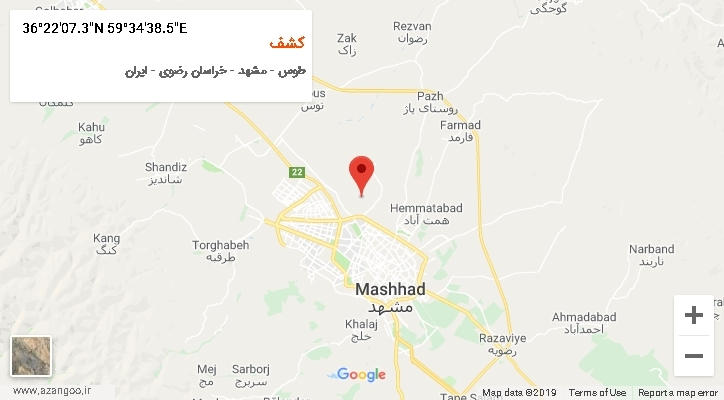 روستای کشف بر روی نقشه