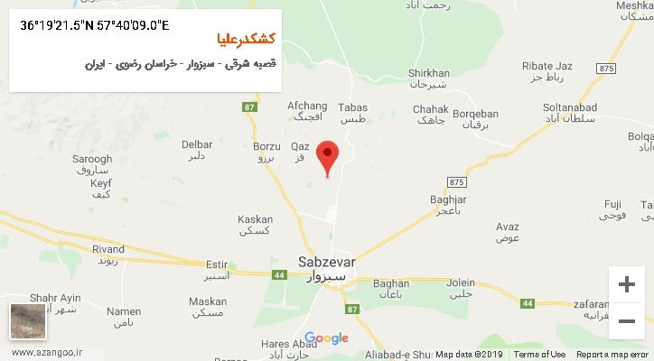 روستای کشکدرعلیا بر روی نقشه