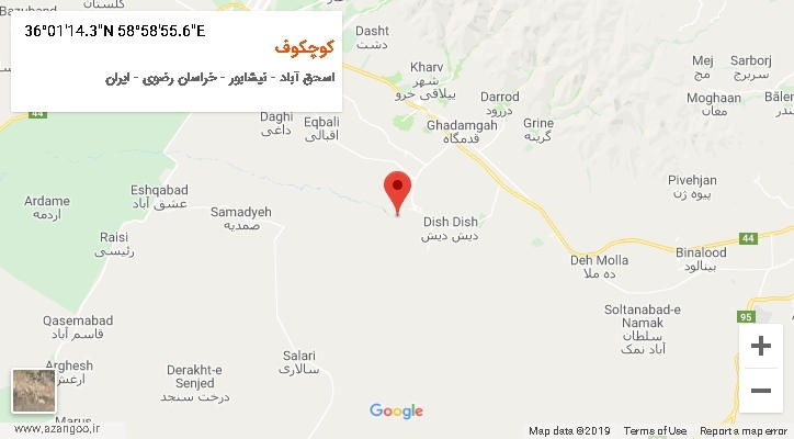 روستای کوچکوف بر روی نقشه