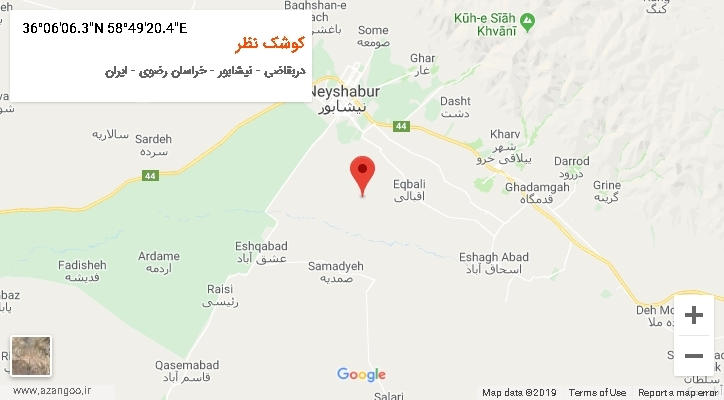 روستای کوشک نظر بر روی نقشه