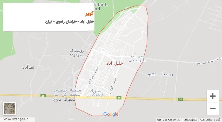 دهستان کویر بر روی نقشه