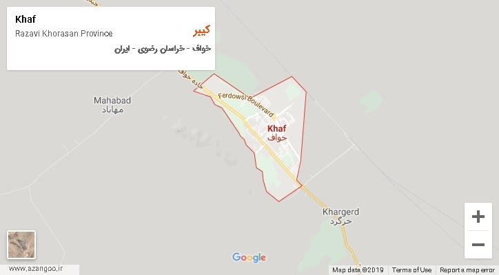 دهستان کیبر بر روی نقشه