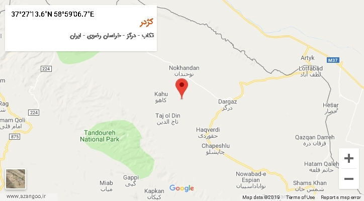 روستای کژدر بر روی نقشه