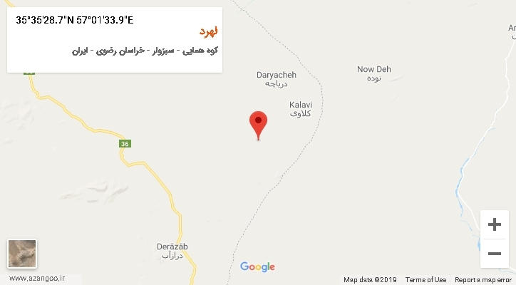 روستای لهرد بر روی نقشه