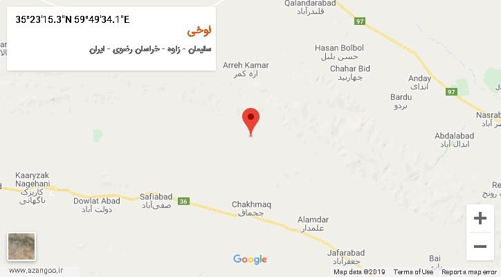 روستای لوخی بر روی نقشه