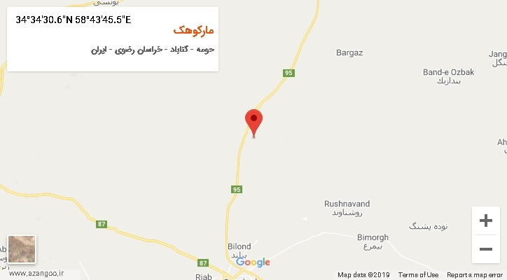 روستای مارکوهک بر روی نقشه
