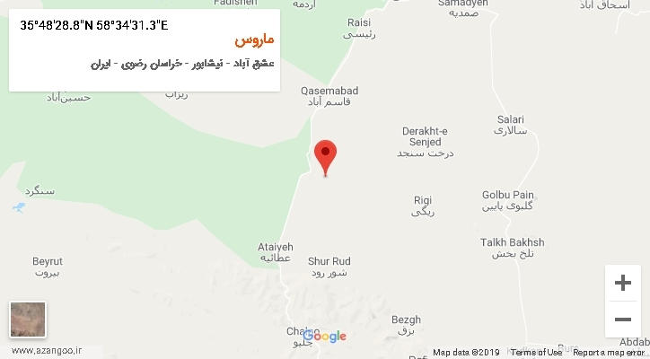 روستای ماروس بر روی نقشه