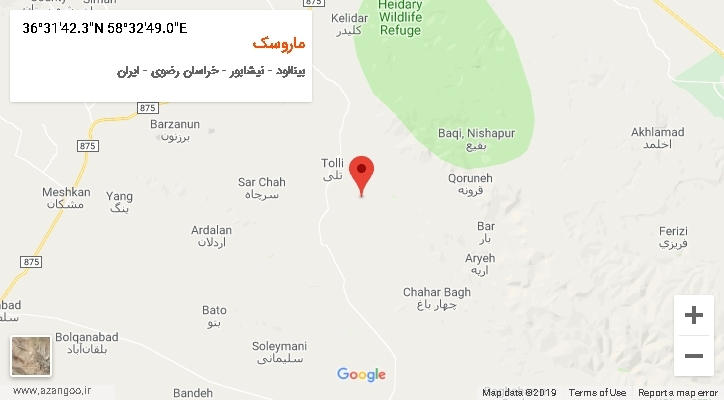 روستای ماروسک بر روی نقشه