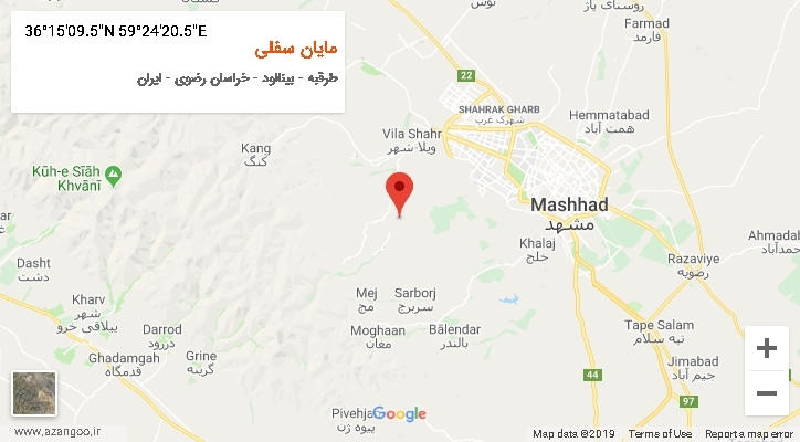 روستای مایان سفلی بر روی نقشه