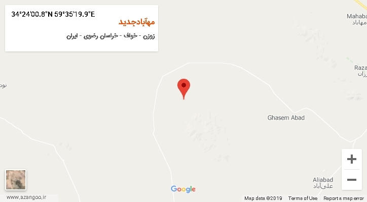 روستای مهآبادجدید بر روی نقشه