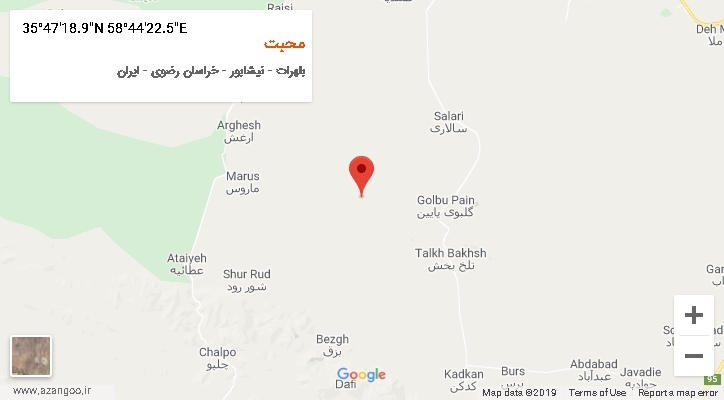 روستای محبت بر روی نقشه